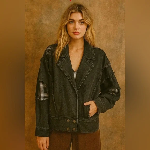 Distressed Denim Jacket - Picture 2 of 2